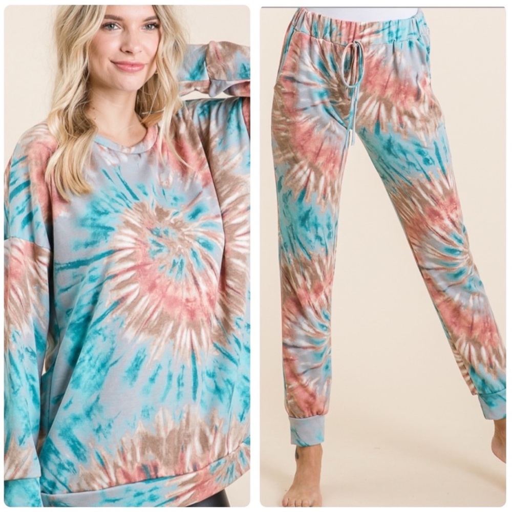 Tie Dye Joggers With Matching Lounge Top